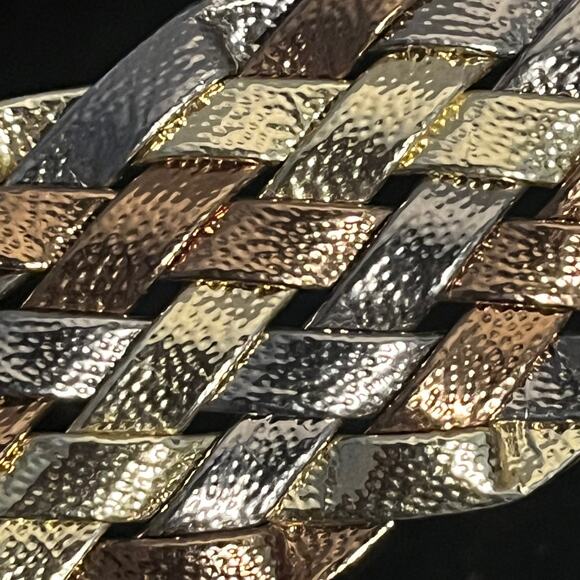 Vintage 90s Metallic Braided Belt for Women - Picture 4 of 5